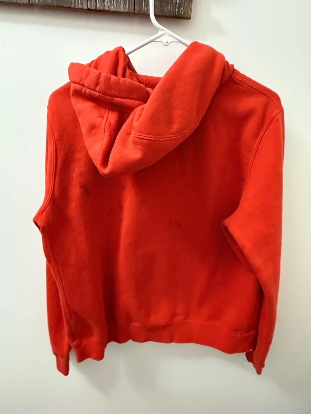 Nike Orange Hoodie with White Swoosh size large - Picture 4 of 8